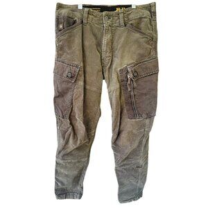 G-Star Raw Mens Cargo Pants Size 30x32 Pocket military Corduroy Skate SunFaded